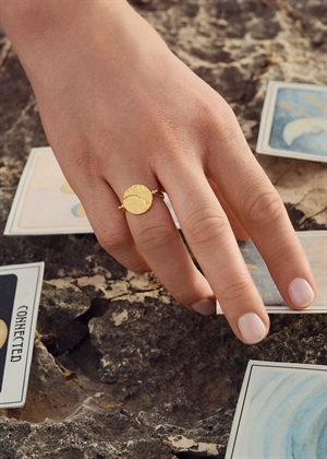 Sunna ring Forgyldt Maanesten 